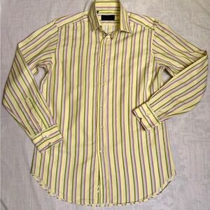 ETRO Men’s Striped Yellow and Purple Men's‎ Shirt size 40